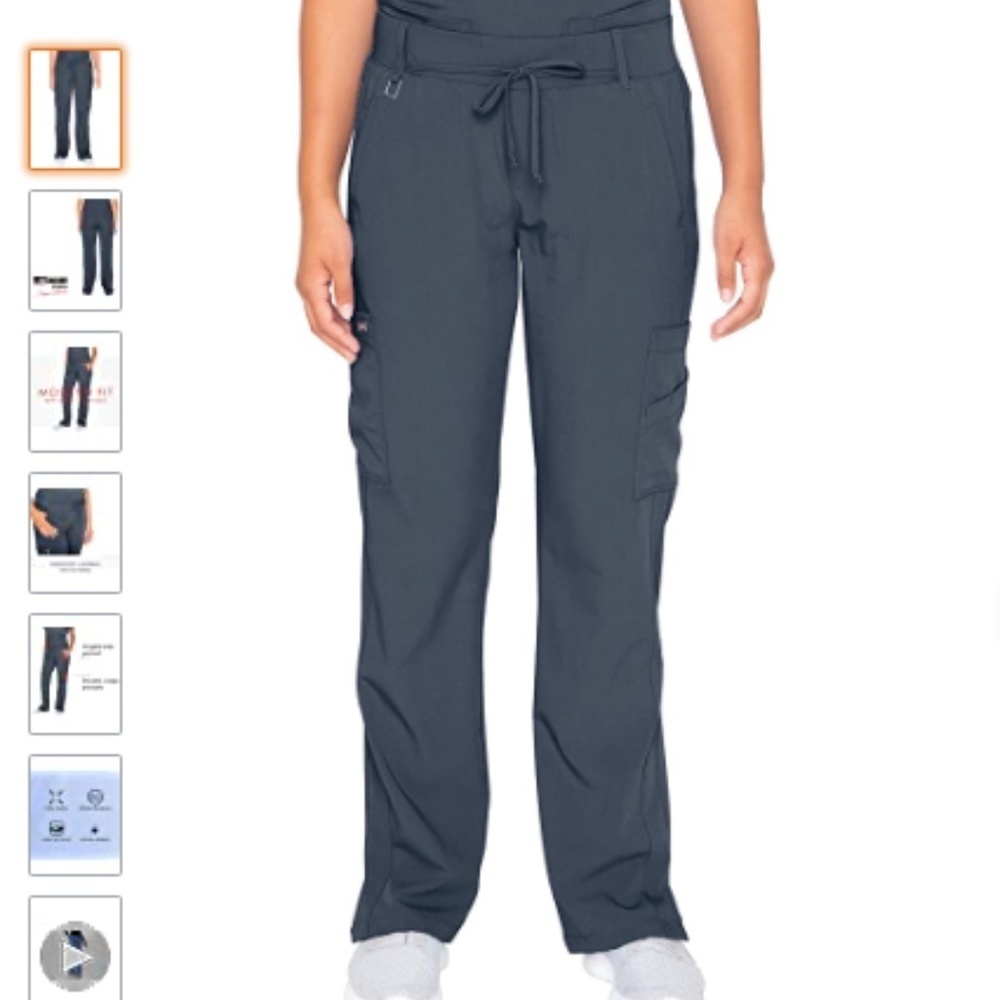 Grey's Anatomy by Barco Women's 6 Pocket Mid Rise Double Cargo Scrub Pant - SP